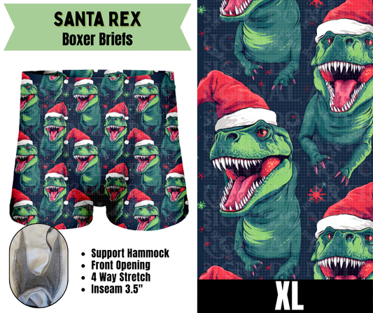 Santa Rex Boxer Briefs