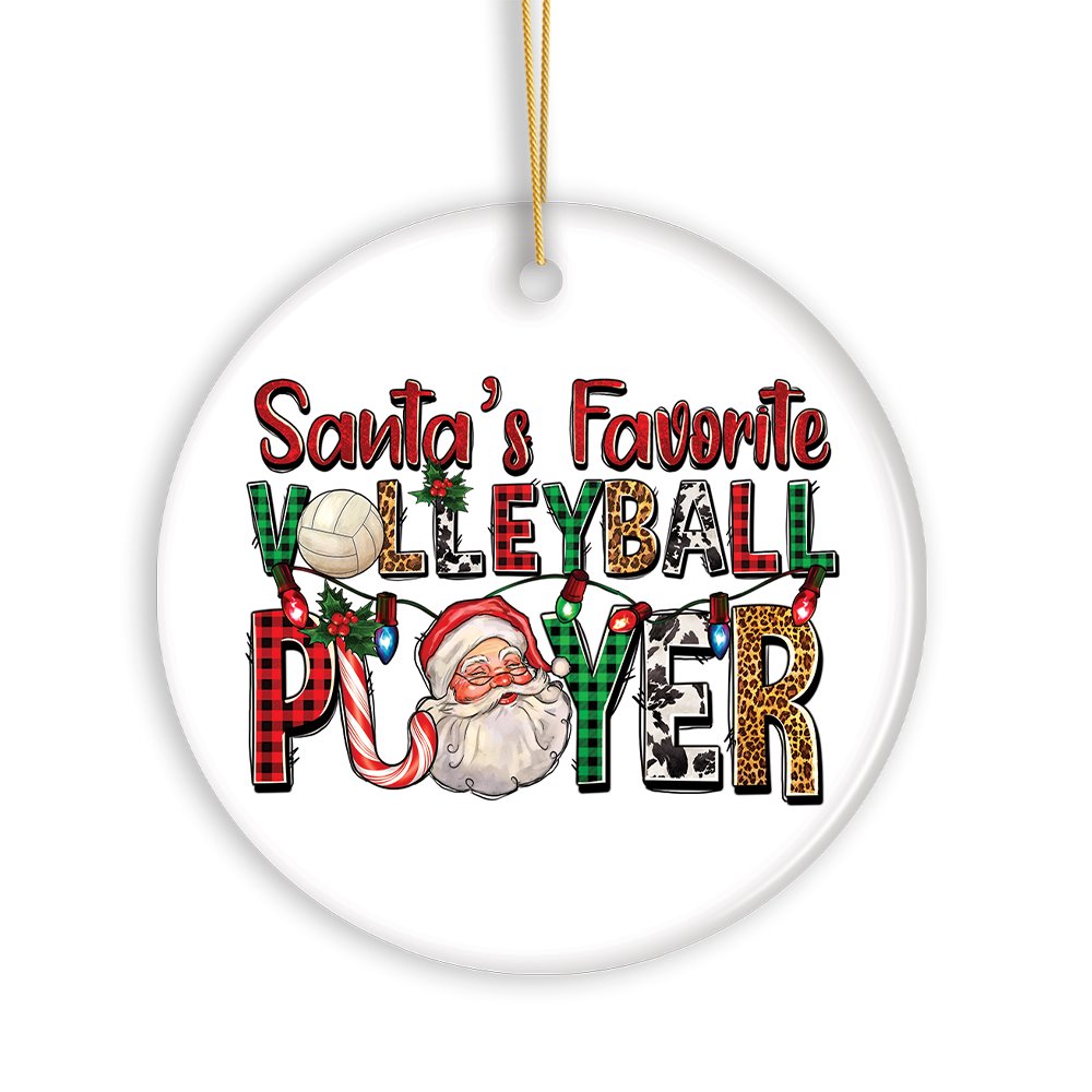 Santa’s Favorite Volleyball Player Christmas Ornament, Athlete Gift