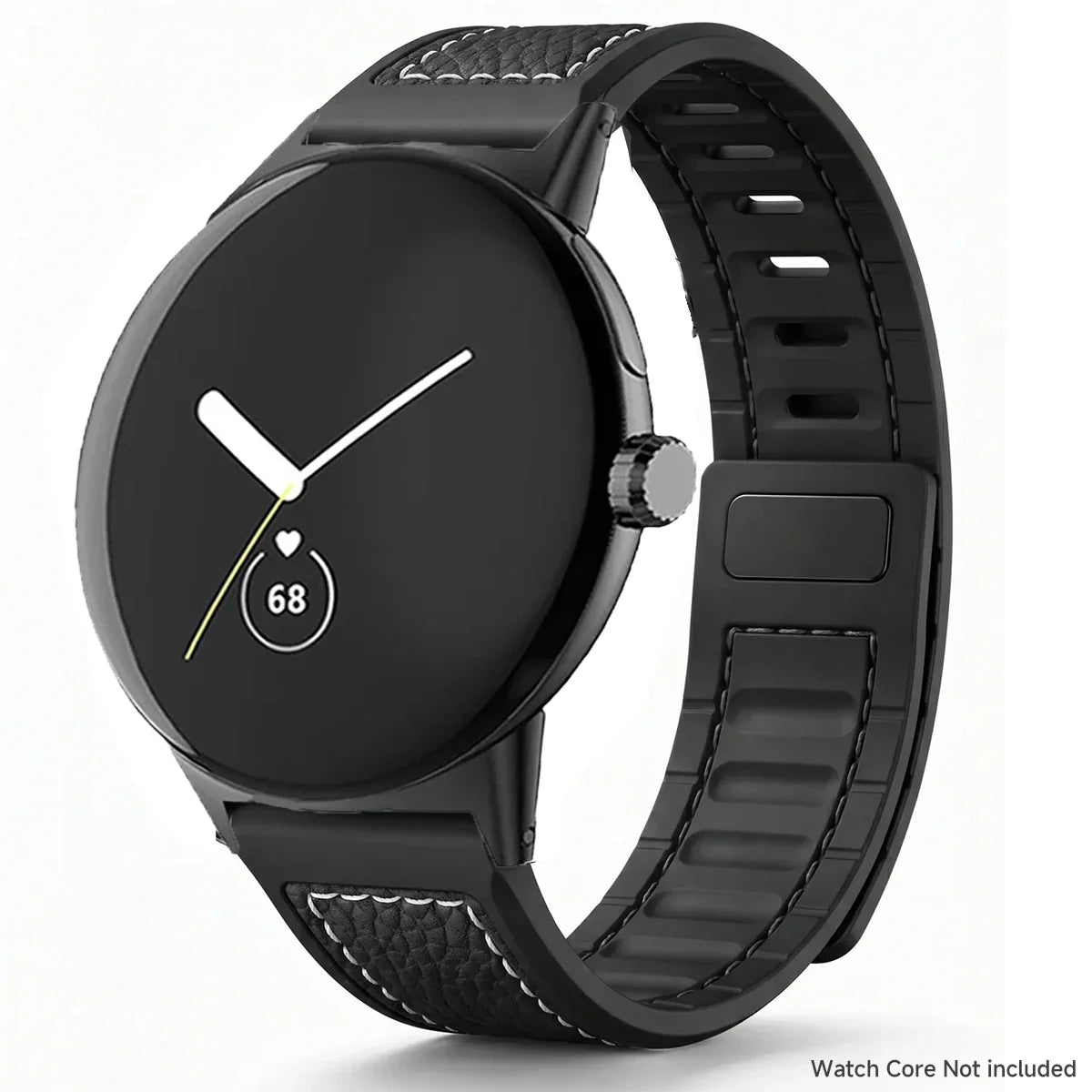 Google Pixel Watch 45mm Magnetic Litchi Leather Band