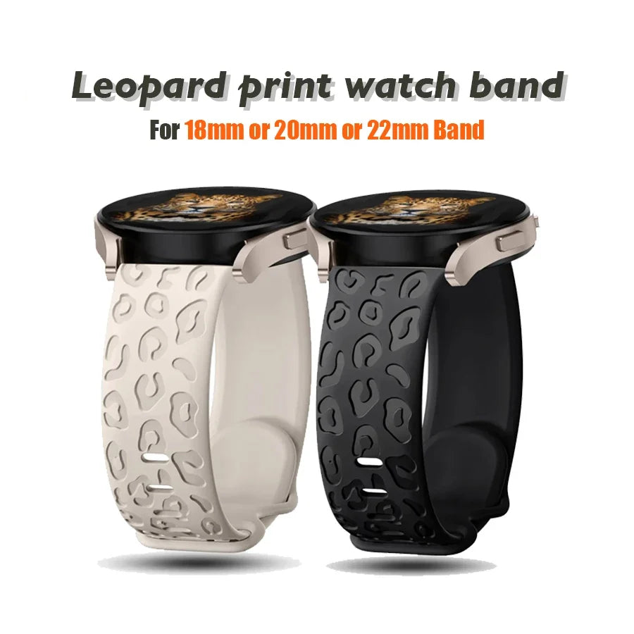 Motorola Moto Watch Leopard Print Silicone Band