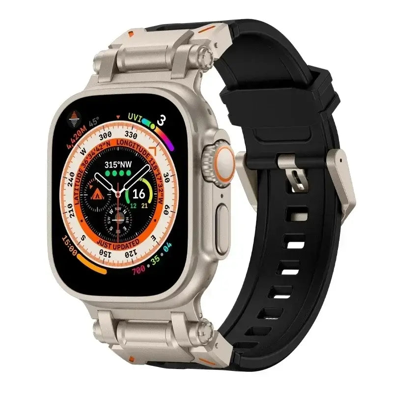 Apple Watch Silicone Metal Band - Premium Durable Strap