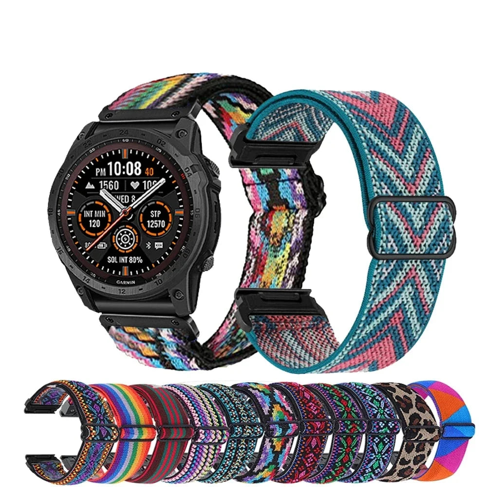 Garmin Elastic Nylon Watch Band - Woven QuickFit Strap