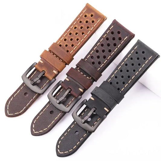 Samsung Galaxy Watch Leather Band - Breathable Classic Style