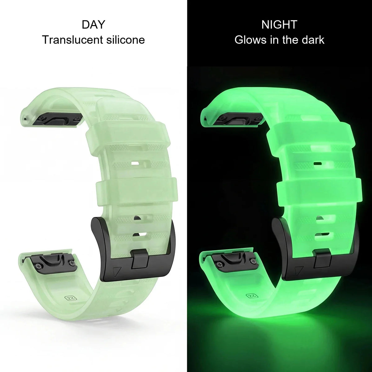 Garmin Luminous Silicone Smartwatch Band - QuickFit Strap