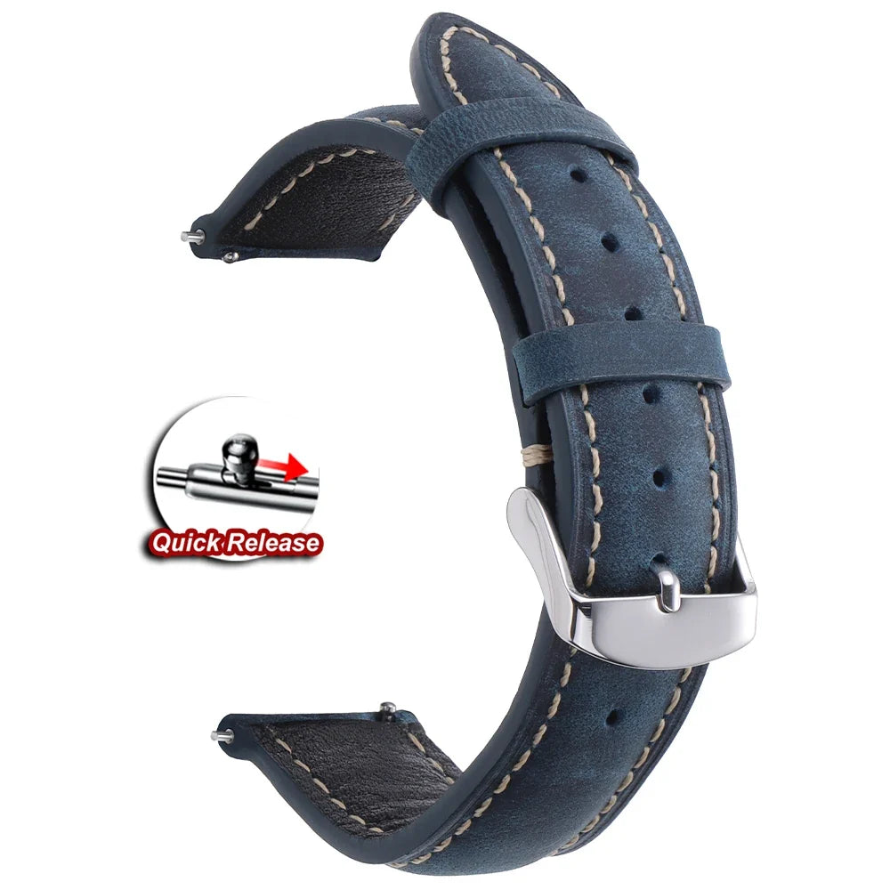 Motorola Moto Watch Vintage Stitched Leather Band