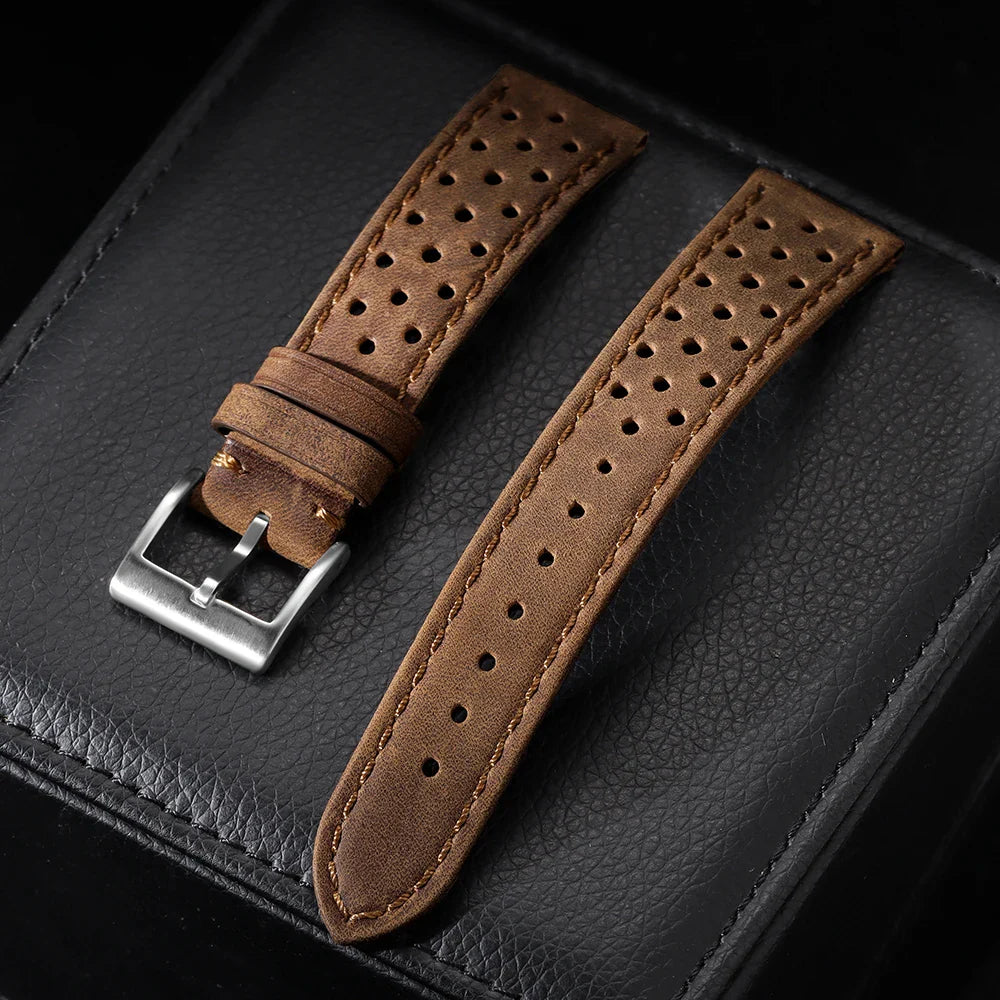 Motorola Moto Watch Band Vintage Leather Strap Breathable Bracelet