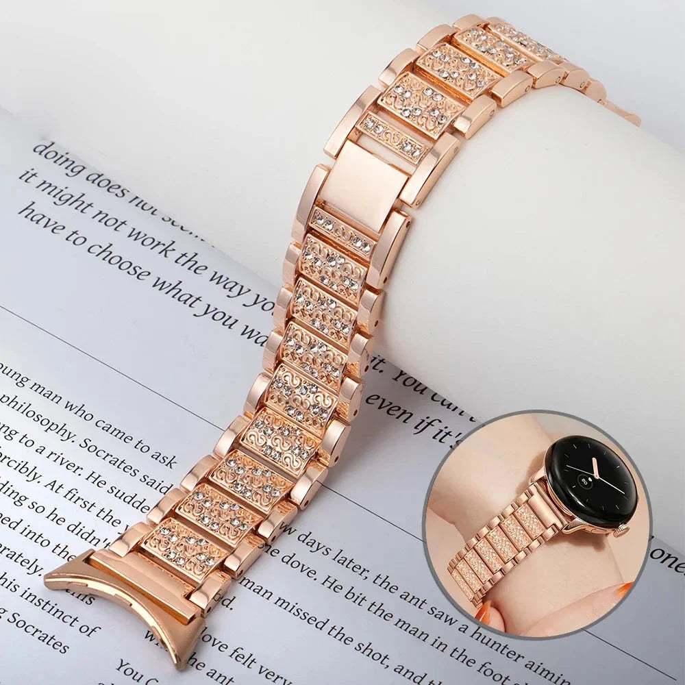 Google Pixel Watch 41/45mm Bling Stainless Steel Band