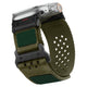 green leather