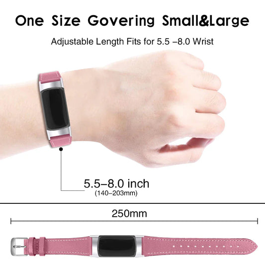 Fitbit Charge 5 6 Leather Strap - Stylish and Comfortable