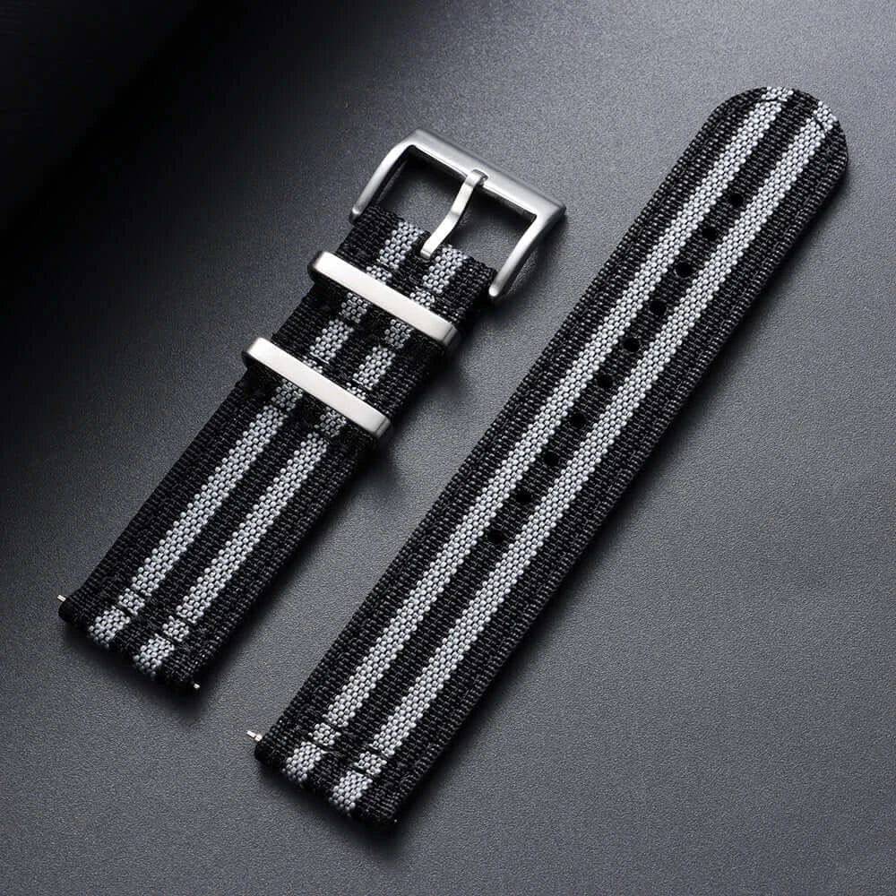 Amazfit Nylon Ribbed Watch Band Quick Release Sport Strap For Smartwatch