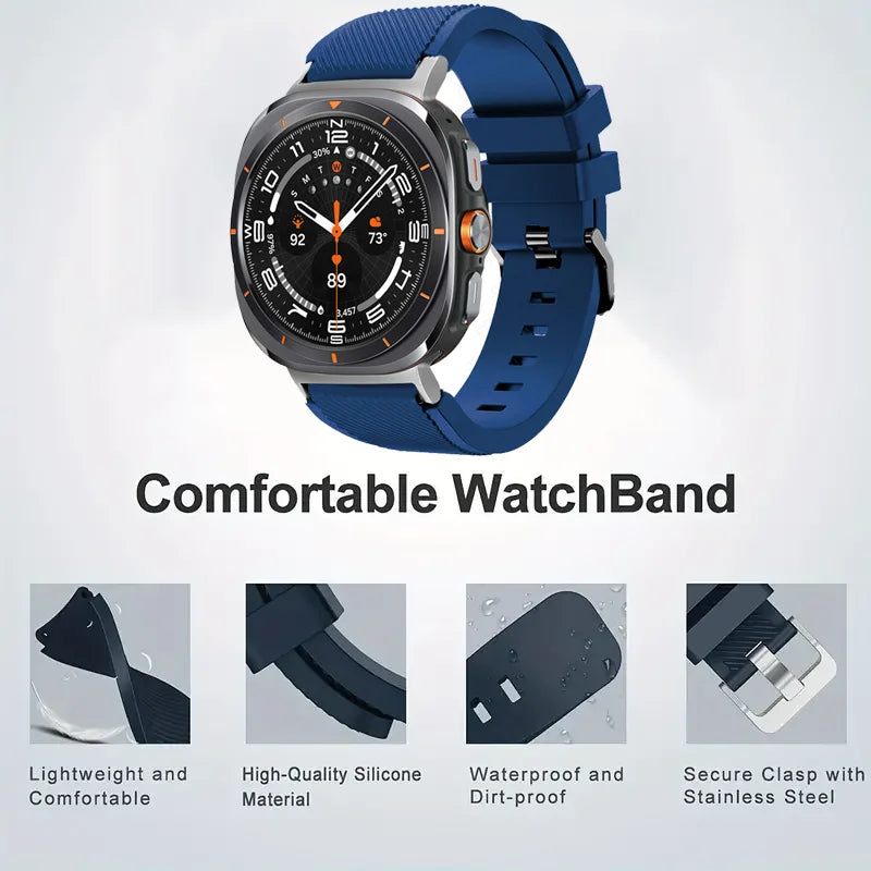 Samsung Galaxy Silicone Sport Watch Band - 20mm/Ultra+Ultra2