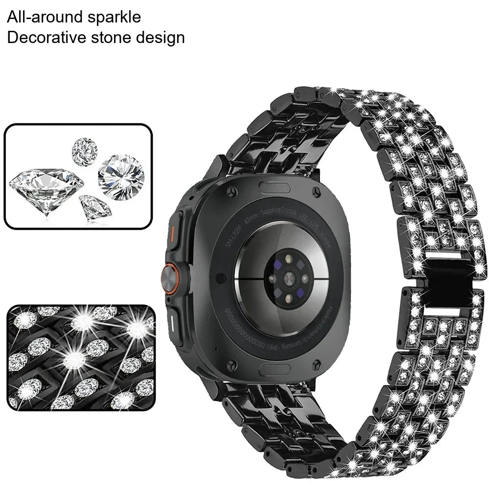 Samsung Galaxy Diamond Stainless Watch Band - Watch8/Watch8 Classic/Watch9