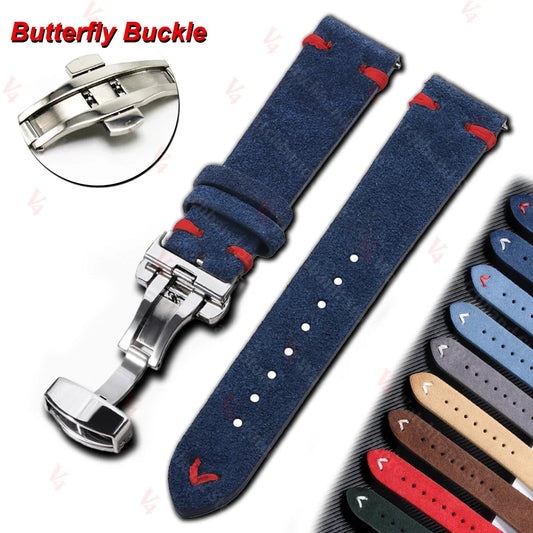 Huawei Watch & Watch GT Stitched Suede Band with Butterfly Clasp