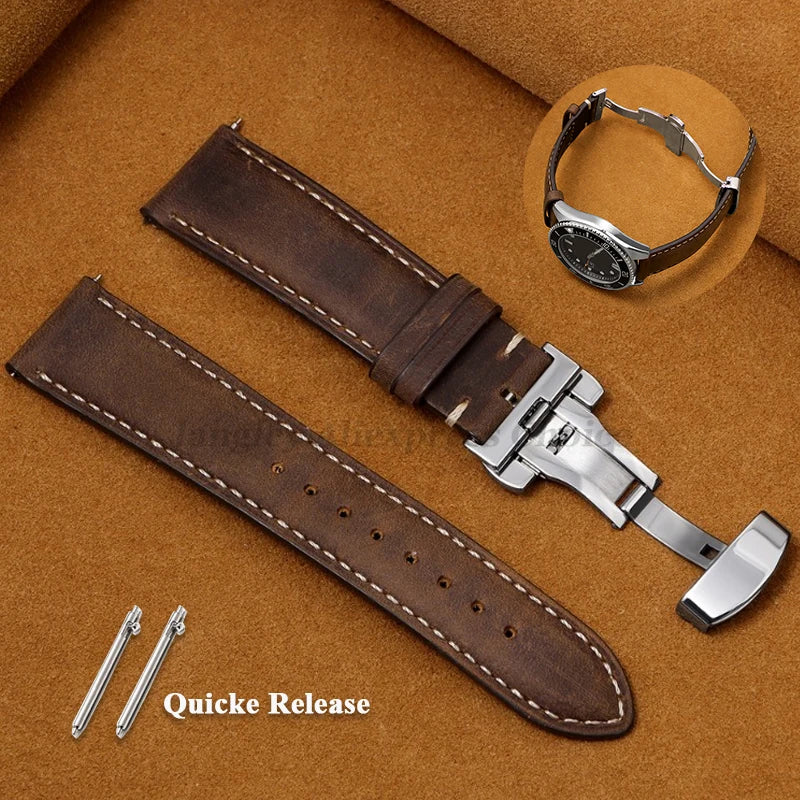 Motorola Moto Watch Calfskin Butterfly Clasp Band