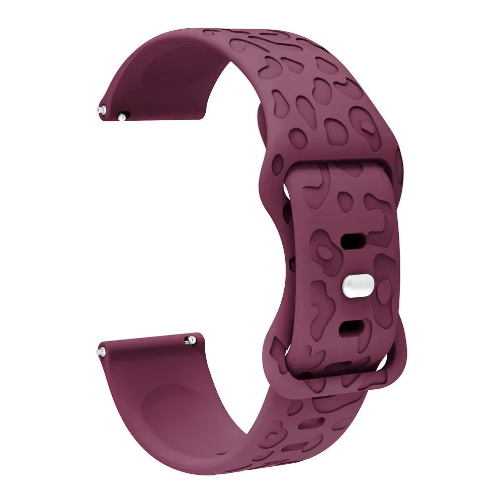 Samsung Galaxy Watch 7, 6, 5, 4 & FE Leopard Print Silicone Band