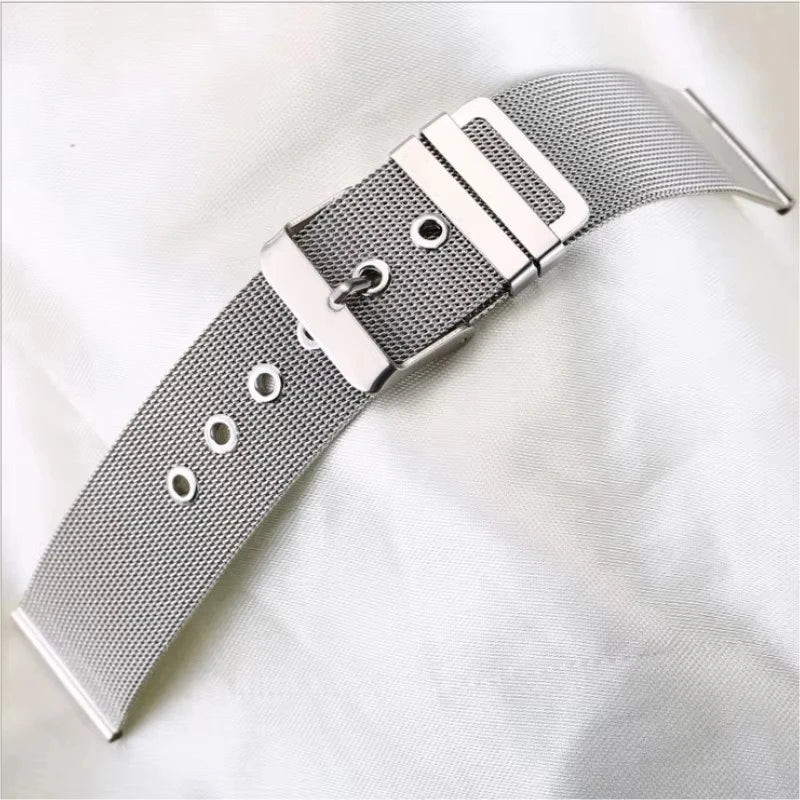 TicWatch Pro 5, Pro 3 & E3 Milanese Mesh Buckle Band, Spring Bars & Tool