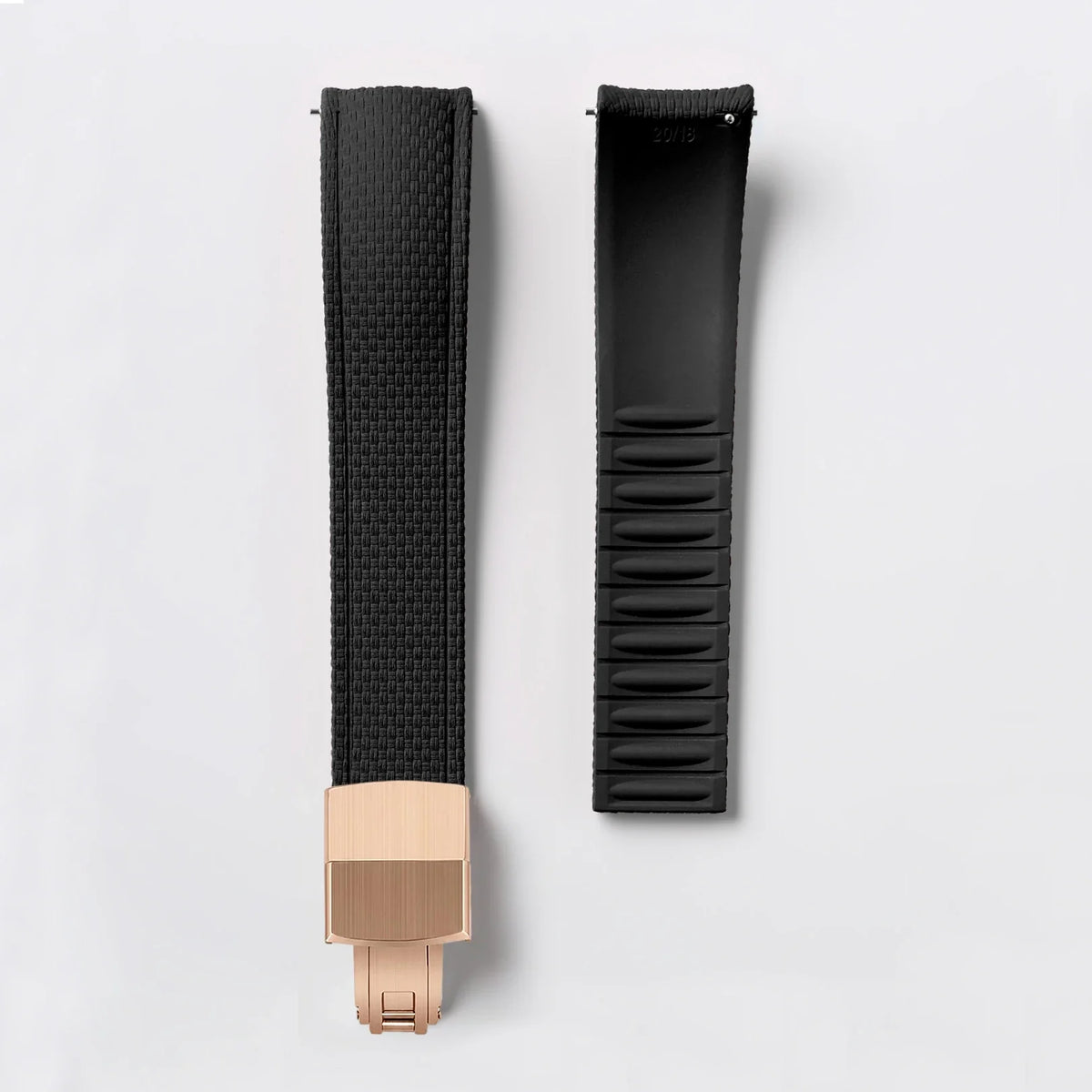 Samsung Galaxy Watch 7, 6, 5, 4 & FE Curved-End FKM Rubber Band