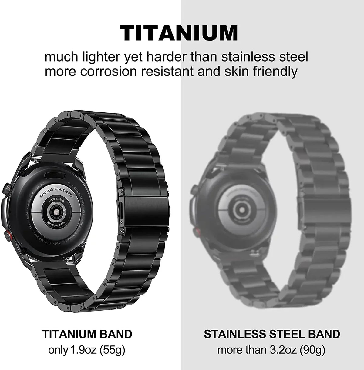 TicWatch Pro 3, E3 & GTH Titanium Link Bracelet