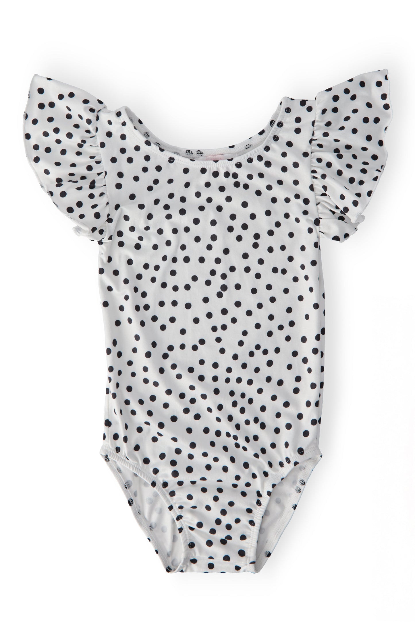 Scattered Dot S/S Flutter Sleeve Leotard