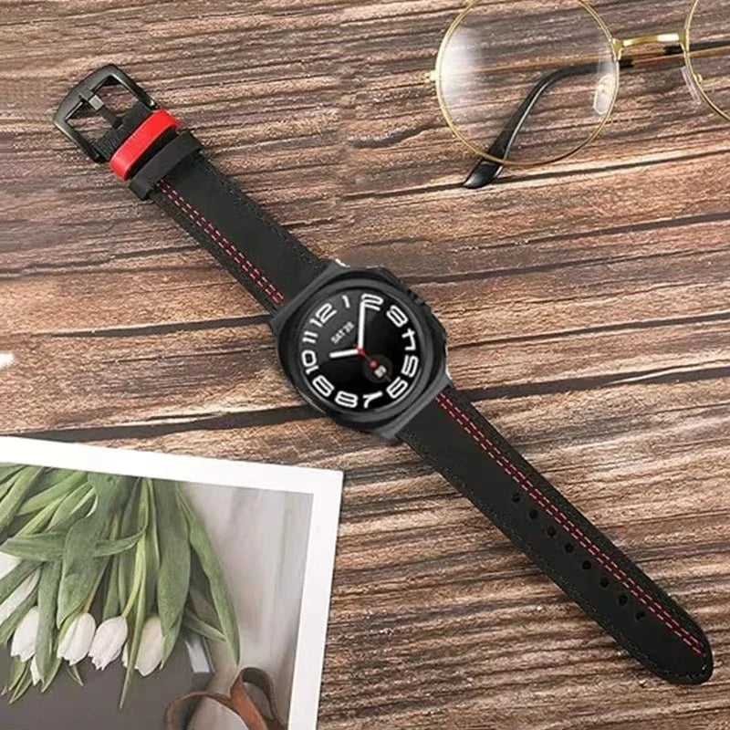 Samsung Galaxy Leather Watch Band No Gap Replacement For Ultra/Ultra2