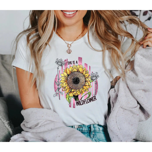 SHE'S A WILD FLOWER  Graphic Tee