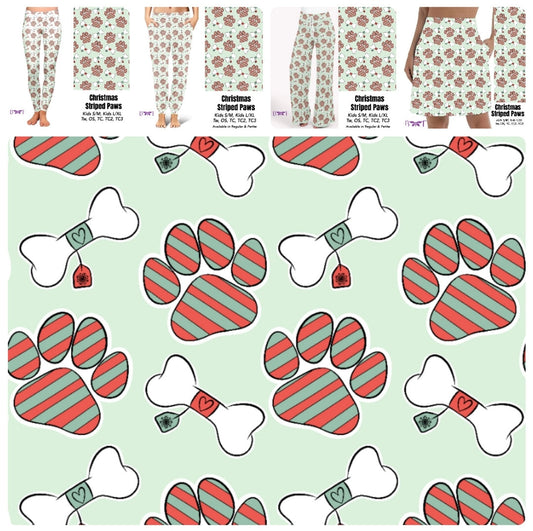 Christmas Striped Paws