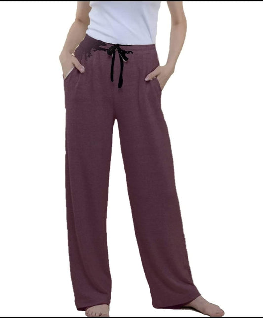 Solid Burgundy Lounge Pants