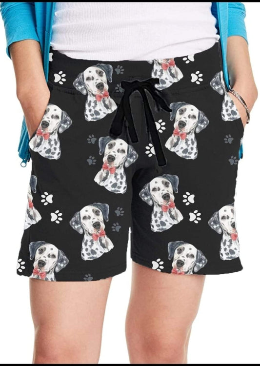 Dalmatian jogger shorts with pockets