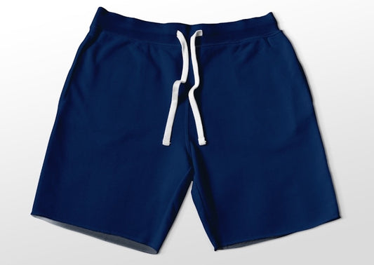 Solid navy shorts with pockets 4" and 7" available