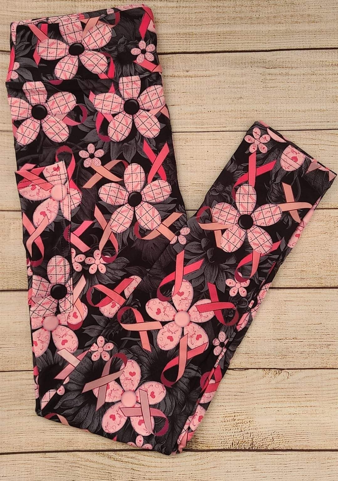 Pink Breast Cancer Warrior Leggings,Capris, Lounge Pants, Joggers and Shorts