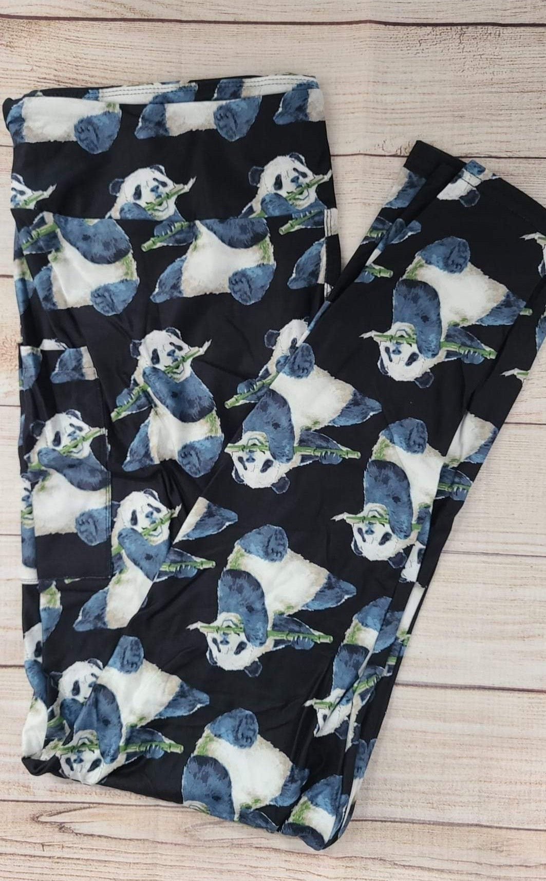 Panda love leggings with pockets