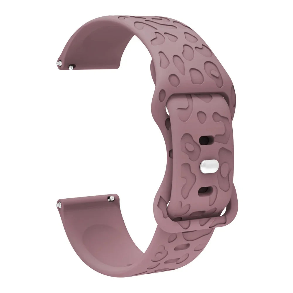 TicWatch Pro 3, E3 & GTH Leopard Print Silicone Band