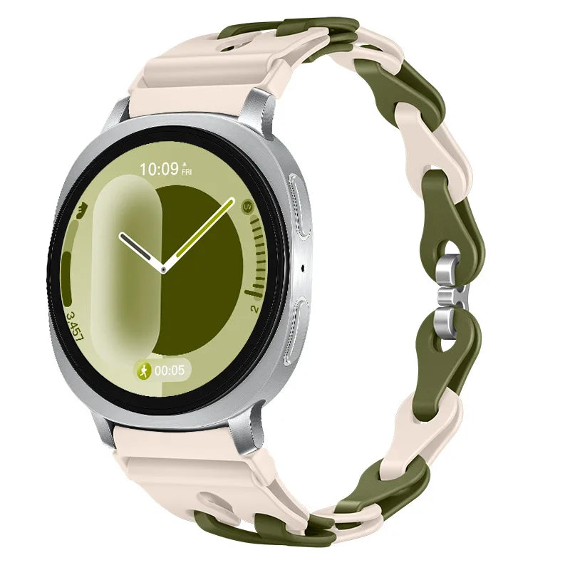 Samsung Galaxy Silicone Chain Watch Band – Watch8/Watch8 Classic/Watch9/Ultra/Ultra2 Multi