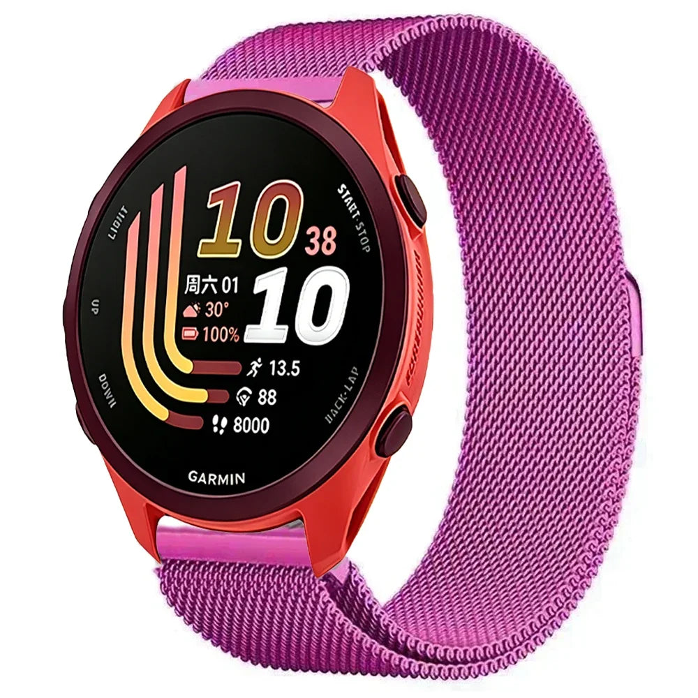 Garmin Milanese Smartwatch Band - Magnetic Metal Strap