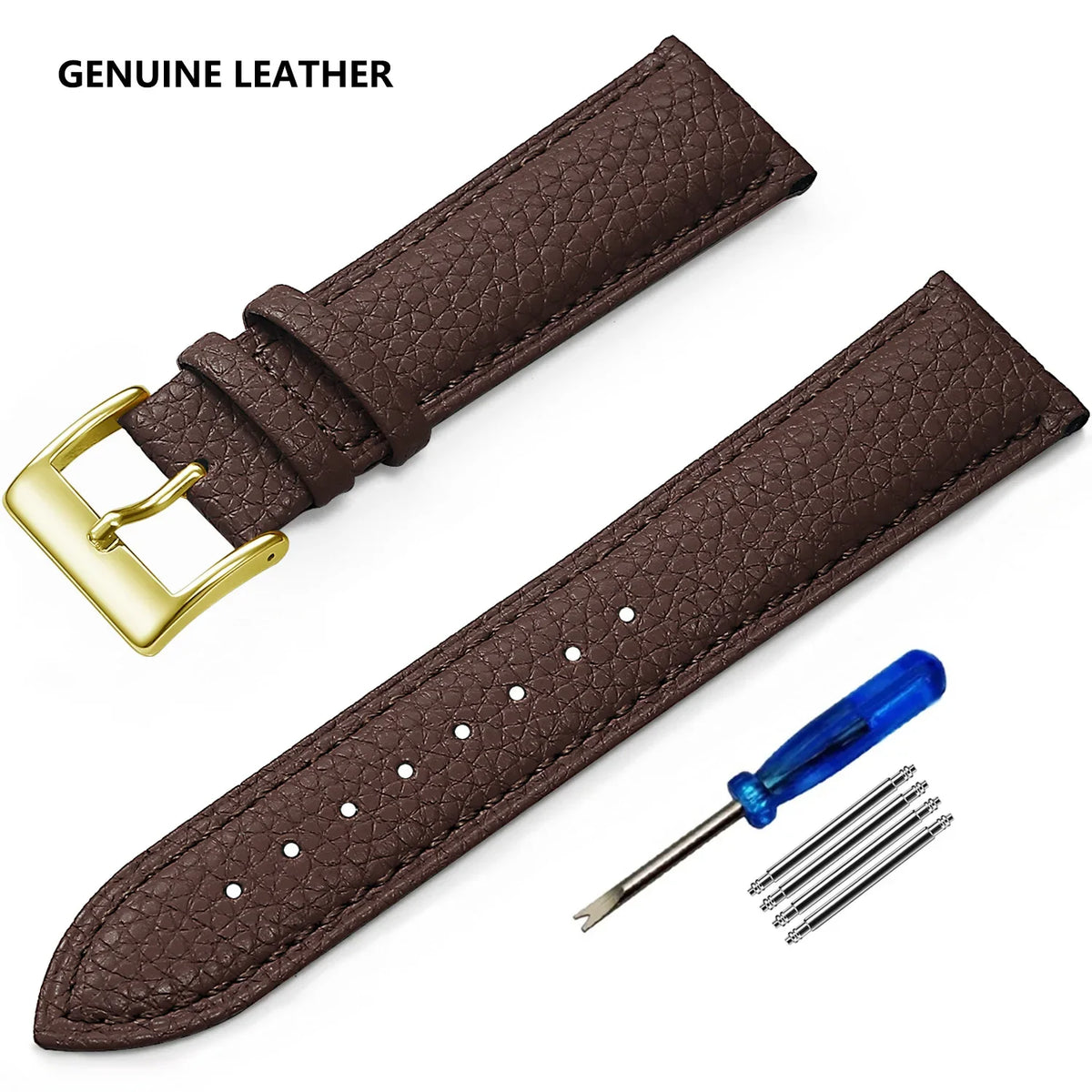 Huawei Watch & Watch GT Grained Leather Band, Spring Bars & Tool