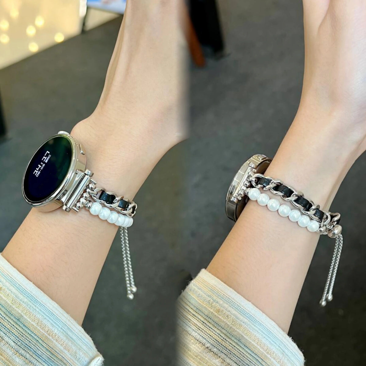 Motorola Moto Watch Women's Pearl Chain Bracelet