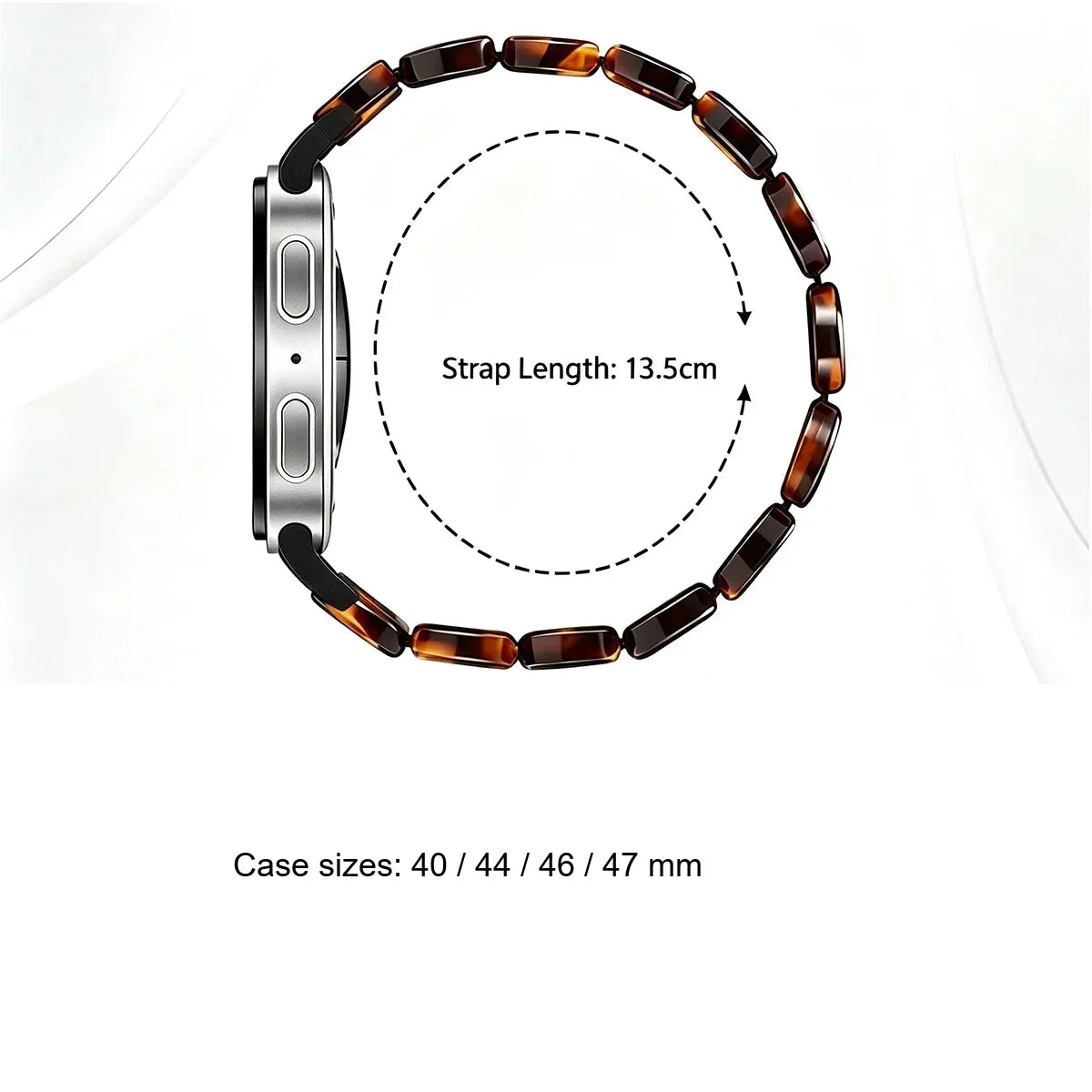 Samsung Galaxy Resin Link Watch Band – Metal Connector Watch8/Watch8 Classic/Watch9