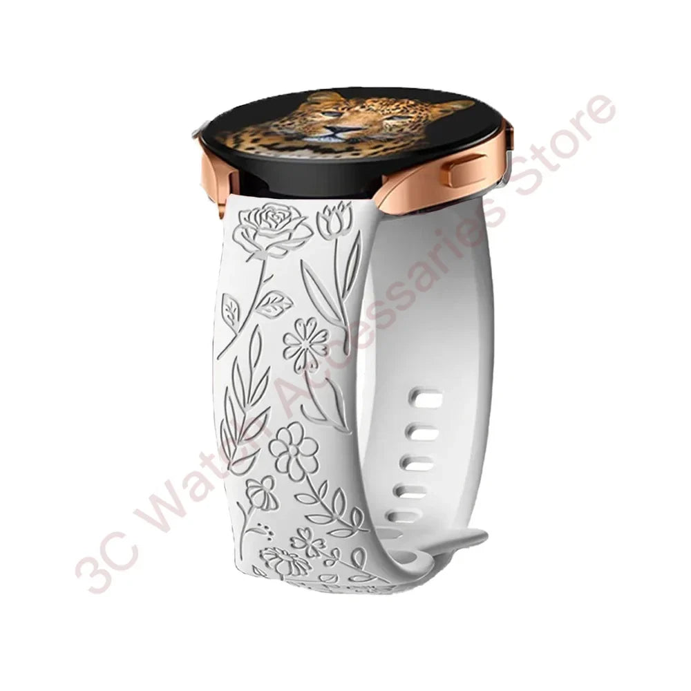 Huawei Watch & Watch GT Rose Engraved Silicone Band
