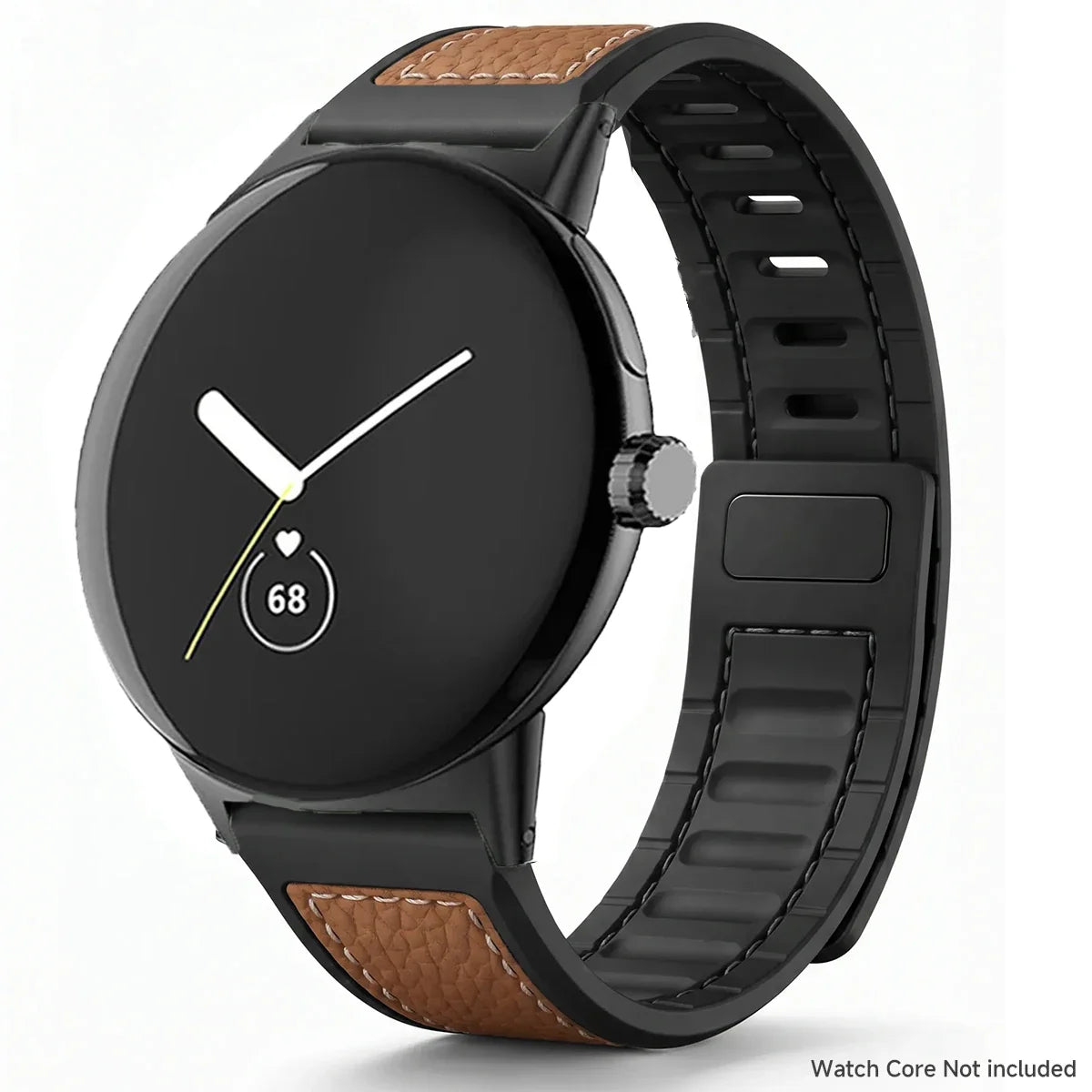 Google Pixel Watch 45mm Magnetic Litchi Leather Band