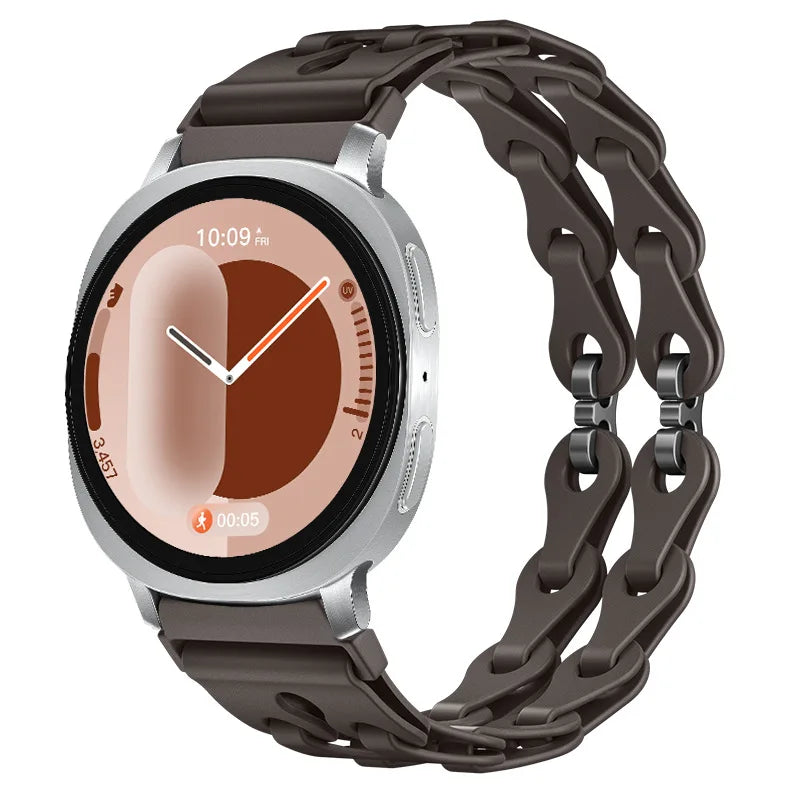 Samsung Galaxy Silicone Chain Watch Band – Watch8/Watch8 Classic/Watch9/Ultra/Ultra2 Multi