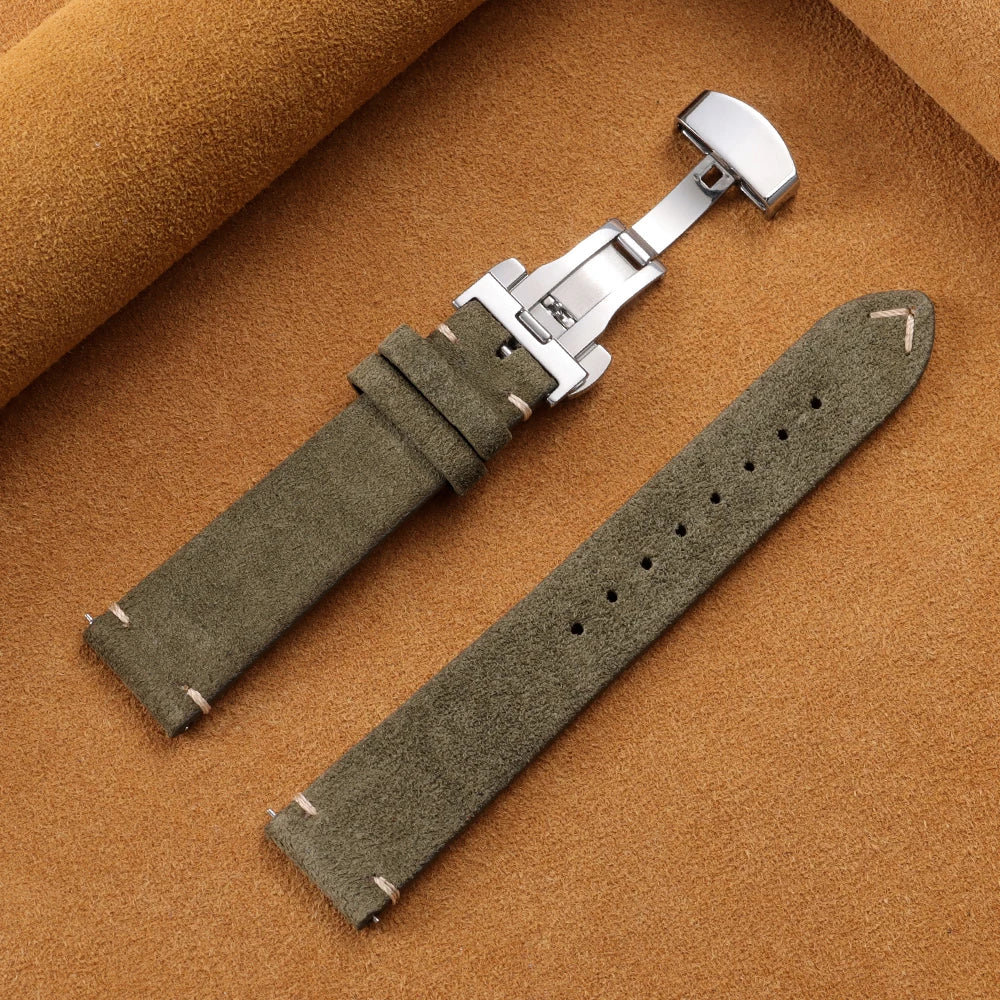 Motorola Moto Watch Vintage Suede Band with Butterfly Clasp