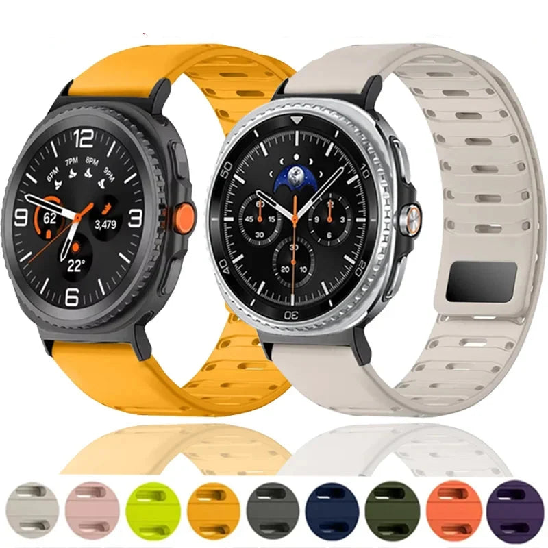 Samsung Galaxy Silicone Watch Band - Magnetic Watch8/Watch8 Classic/Watch9/Ultra/Ultra2