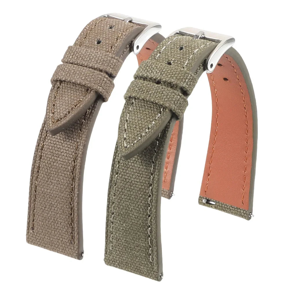 OnePlus Watch Slim Canvas Band with Leather Lining