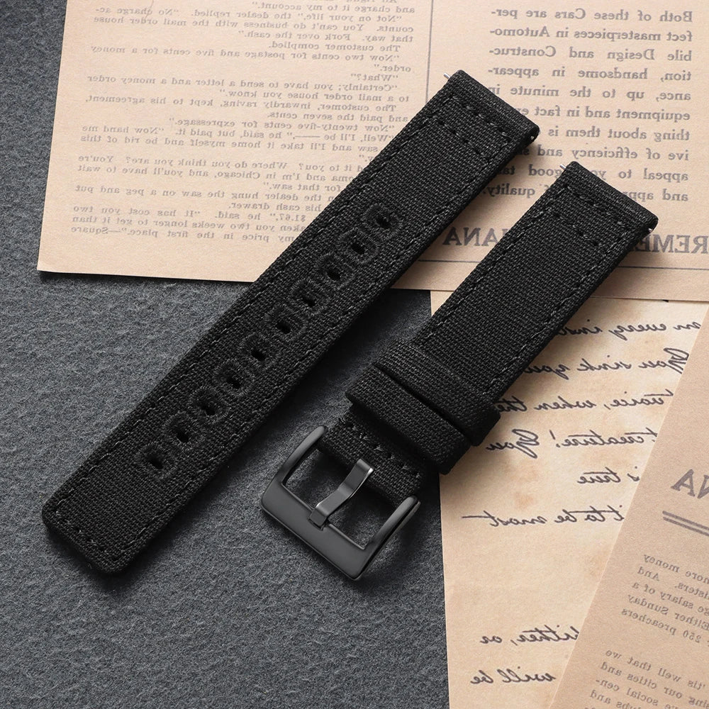 Motorola Moto Watch Stitched Canvas Nylon Band