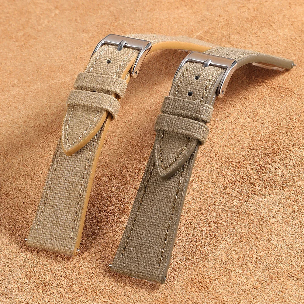 OnePlus Watch Slim Canvas Band with Leather Lining