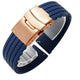 midnight blue - rose gold