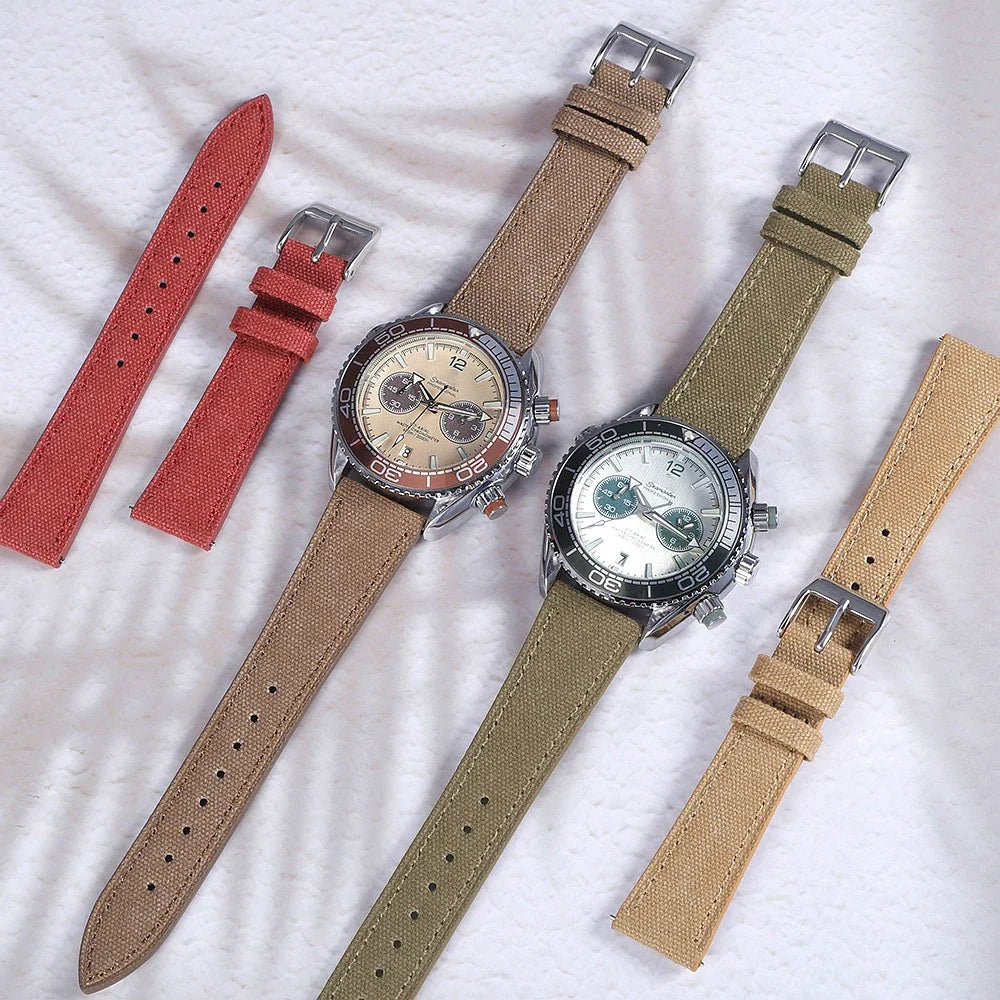 Huawei Watch & Watch GT Slim Canvas Band with Leather Lining