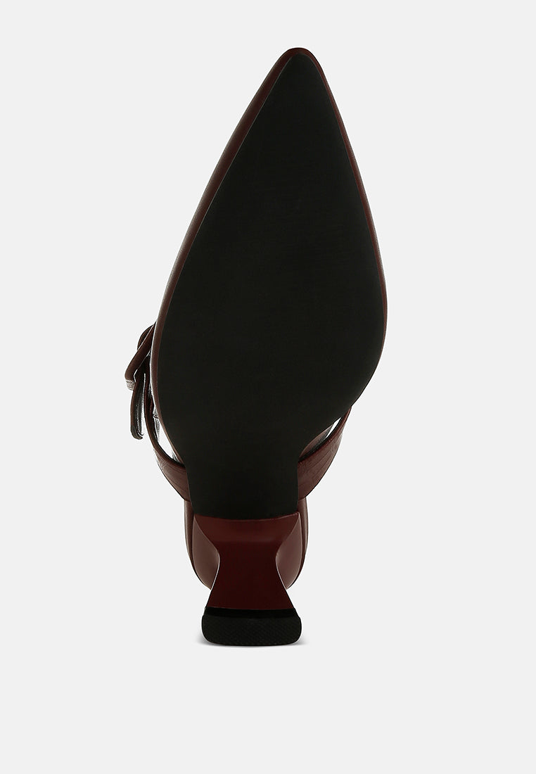 Shine Star Slim Block Heel Mules