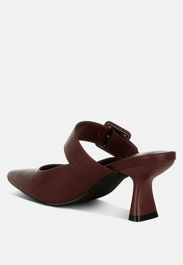 Shine Star Slim Block Heel Mules