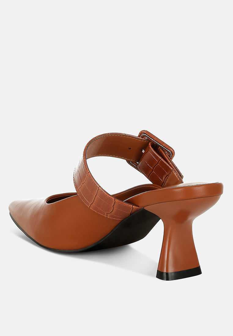 Shine Star Slim Block Heel Mules